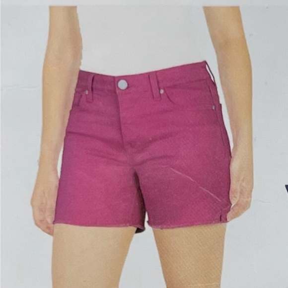Seven7 Womens Weekend Stretch Fray Hem Denim Shorts Color Hot Pink. Size… - Picture 1 of 6